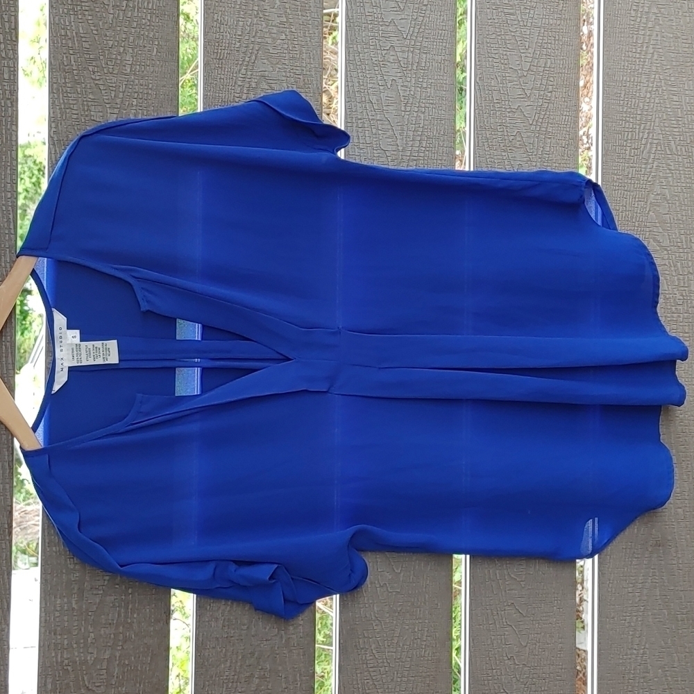 Max Studio blue blouse size Small-Large‎
